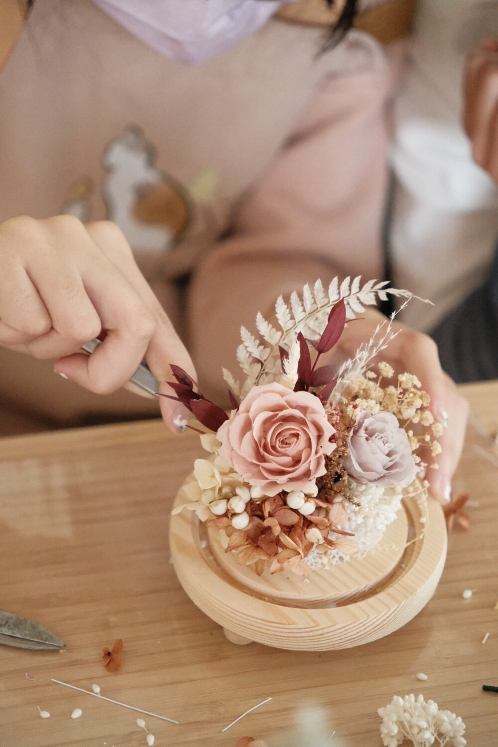 DSCF4545 玻璃永生花盅(長)