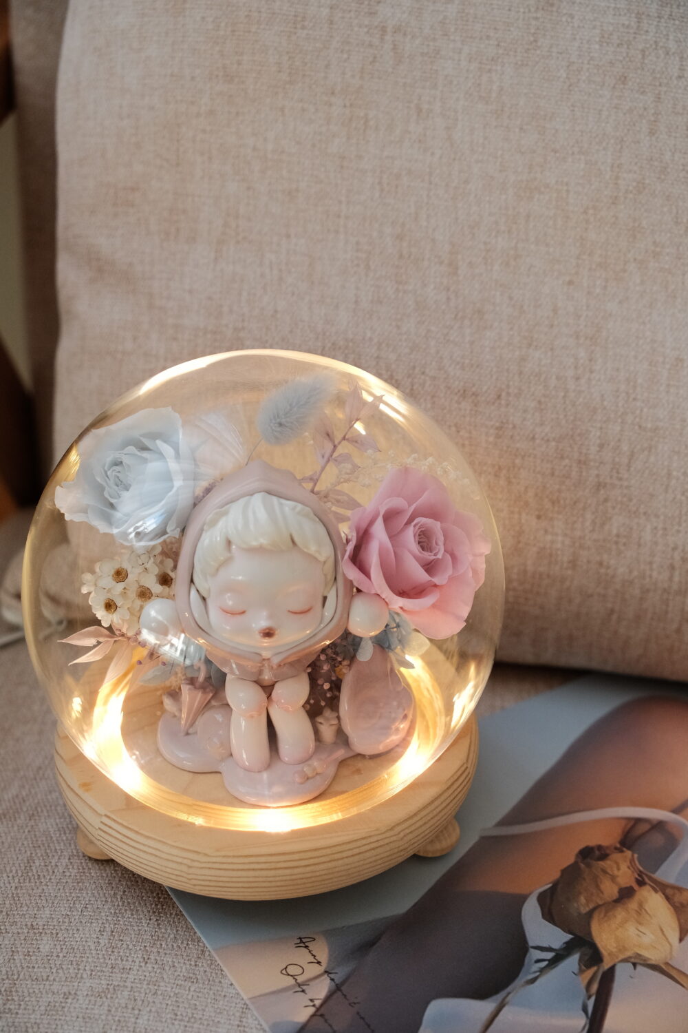 DSCF6544 玻璃永生花盅(圓)